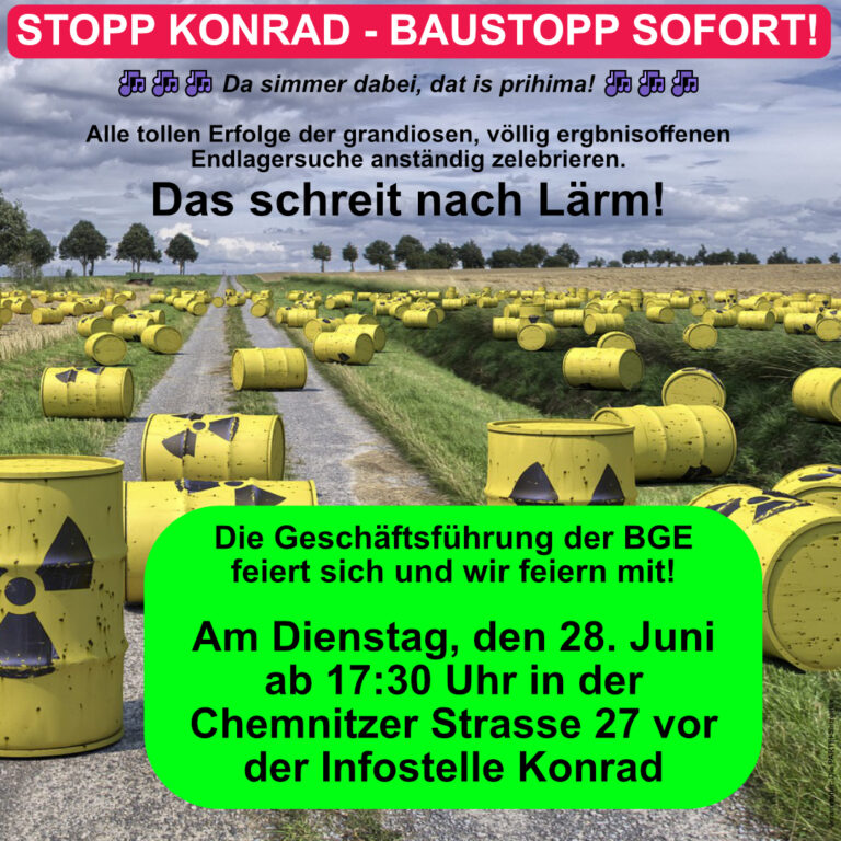 Konrad: Demo gegen BGE Empfang